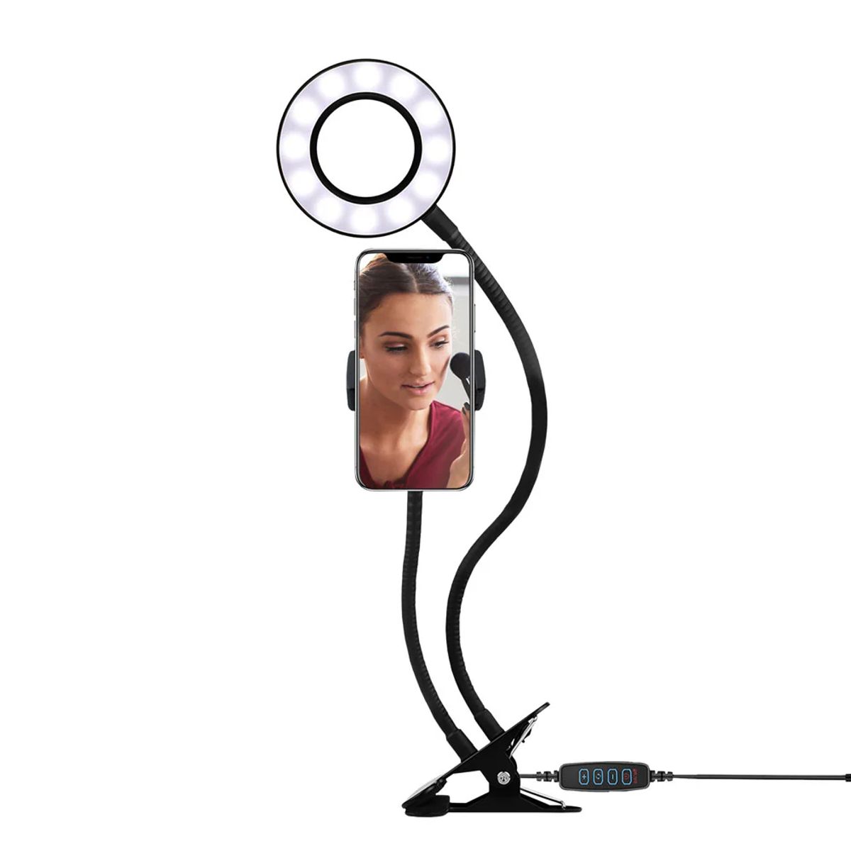 ARGOMTECH - ARO LED DE 35 CON BRAZO FLEXIBLE Y CLIP