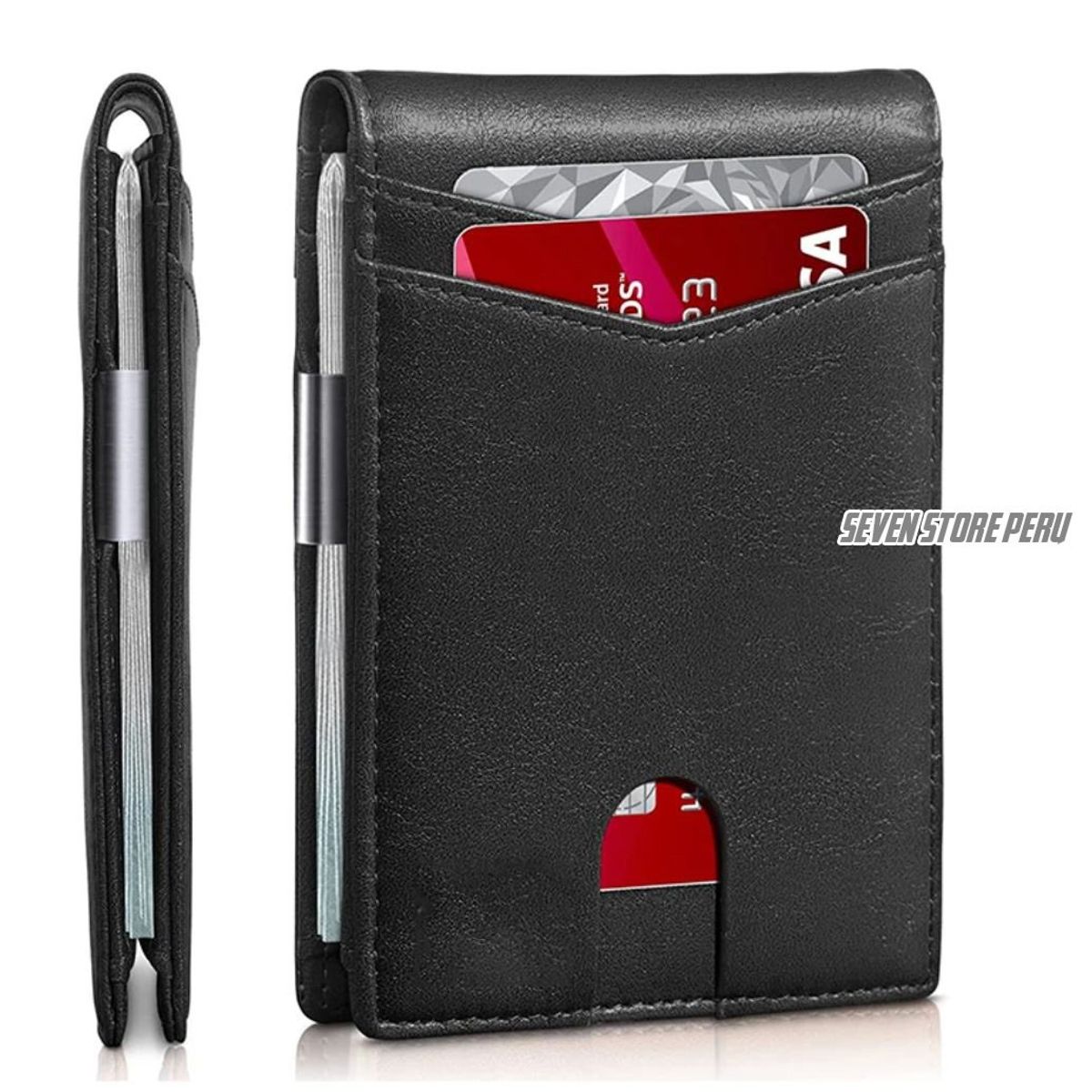 GENERICO - Billetera Antirobo Sistema Rfip con Clip Metalico