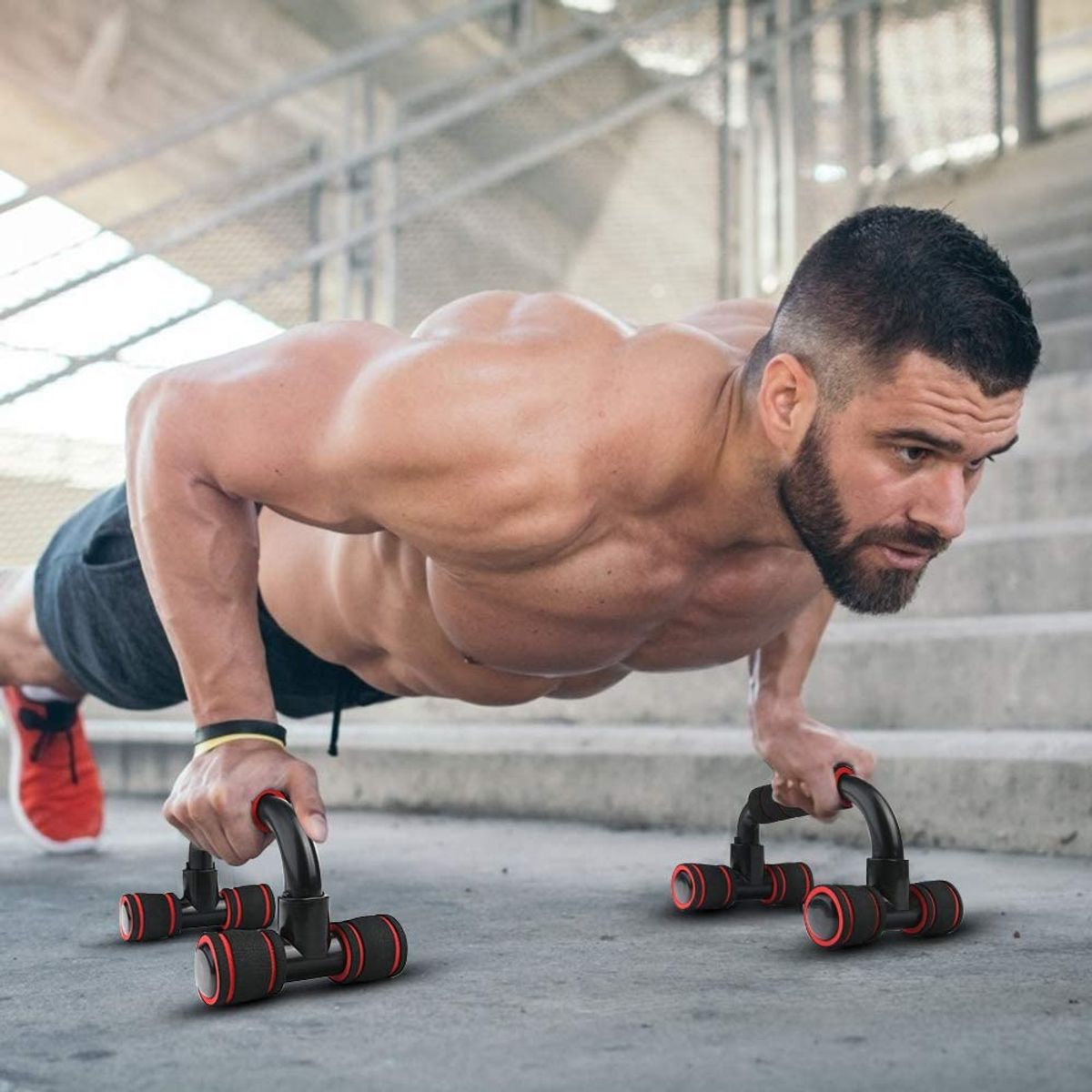 GENERICO - Push up bar basic barra para flexiones miniparalelas