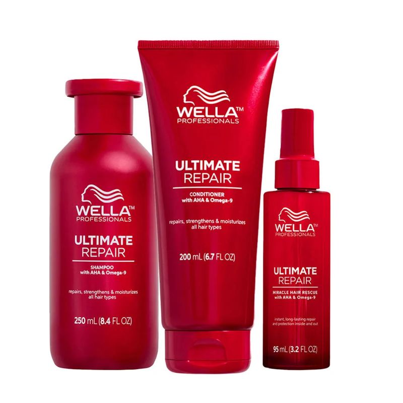 WELLA - WELLA ULTIMATE REPAIR Shampoo + Conditioner + Miracle Hair Rescue 95ml