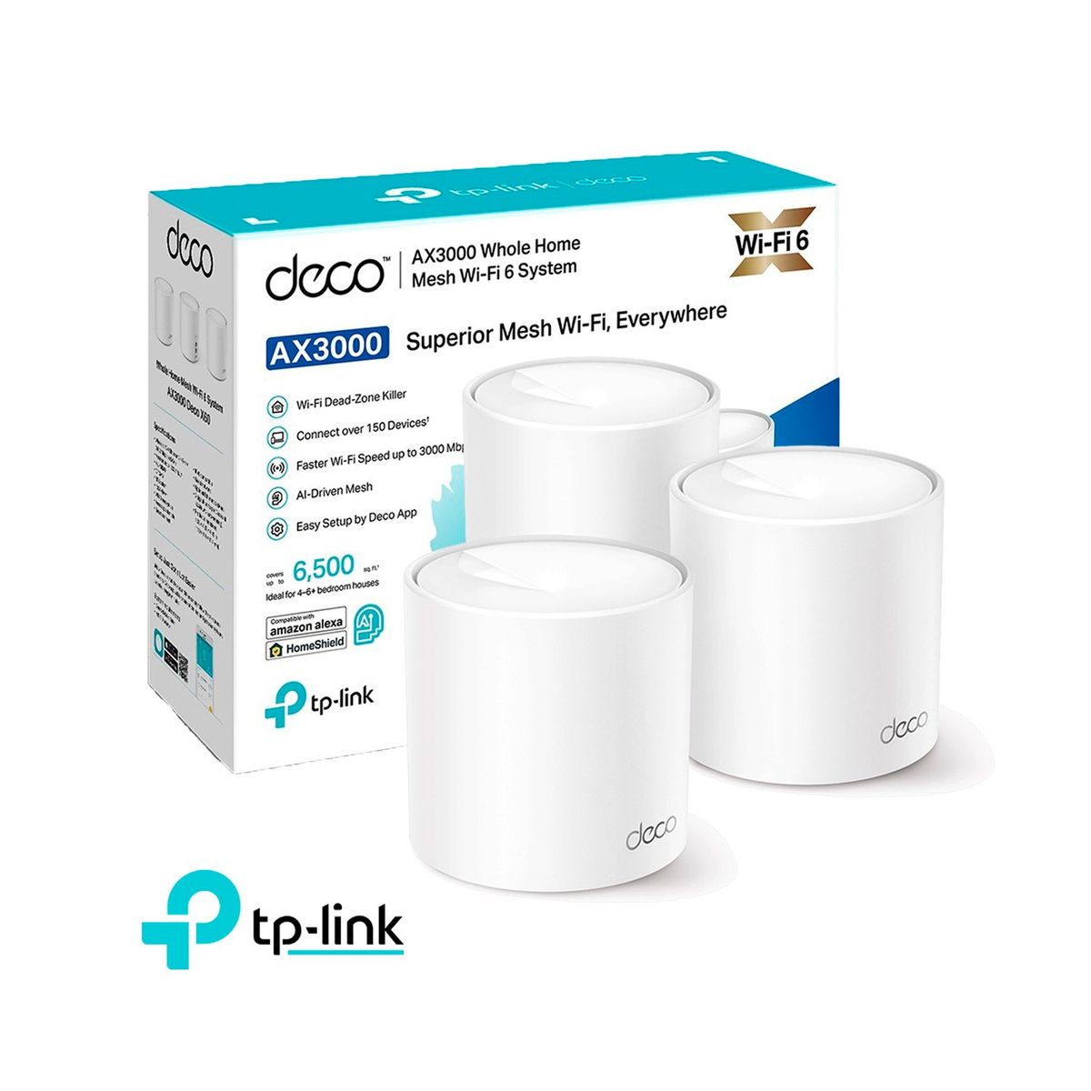 TP LINK - Sistema Mesh Tp-Link Deco X50 3 Pack Doble Banda Wifi 6 Ax3000