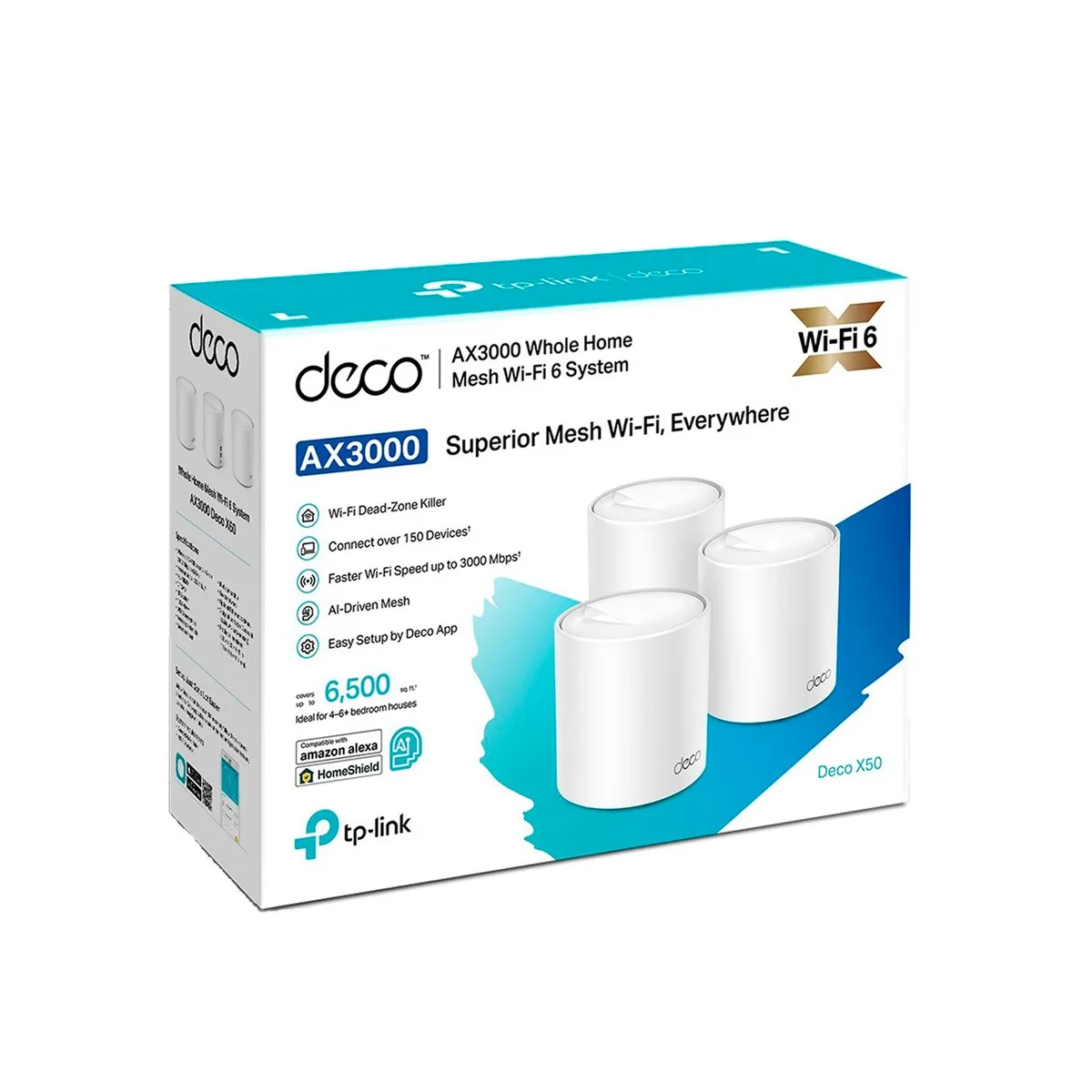 TP LINK - Sistema Mesh Tp-Link Deco X50 3 Pack Doble Banda Wifi 6 Ax3000
