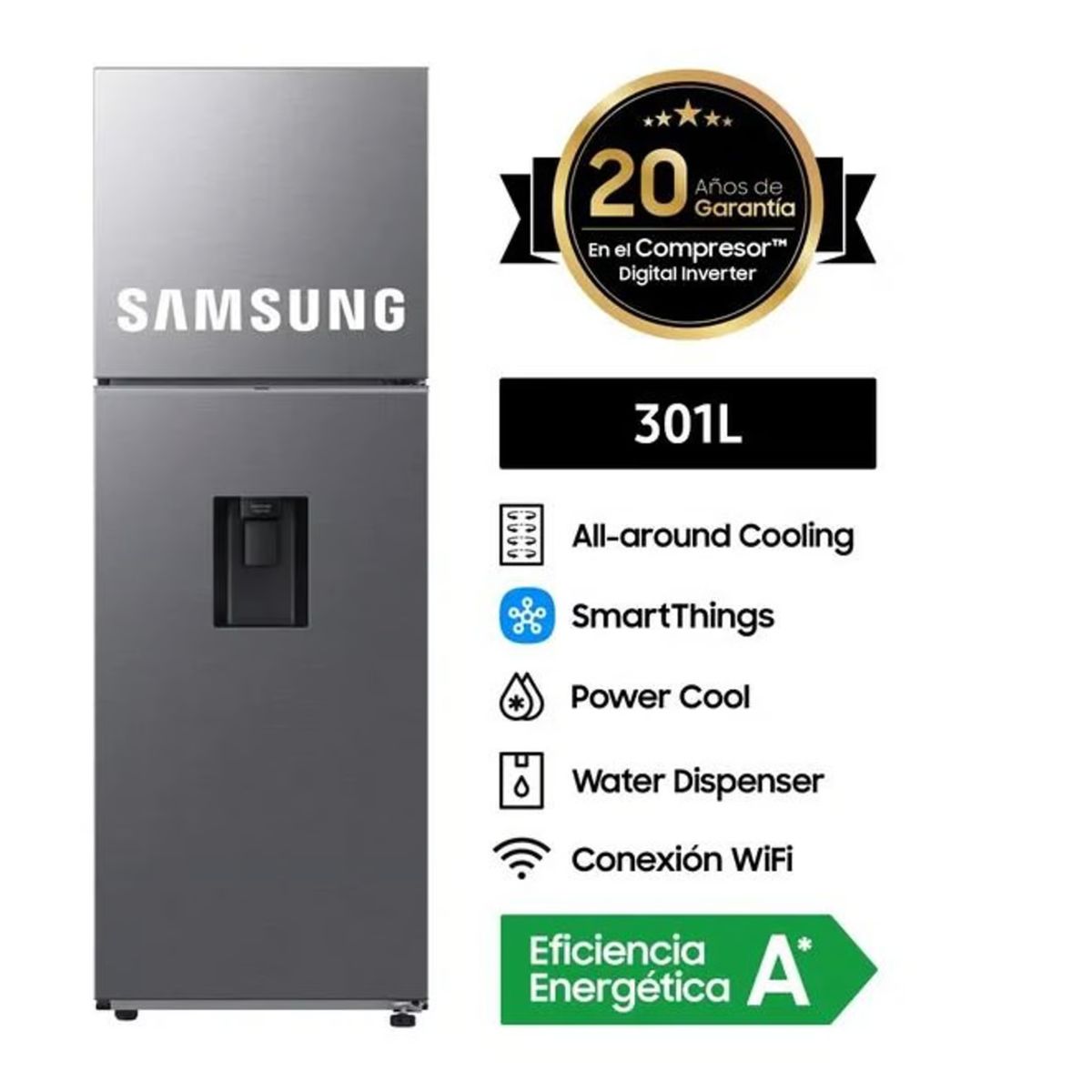 SAMSUNG - Refrigeradora Samsung TMF 301L RT31DG5220S9PE