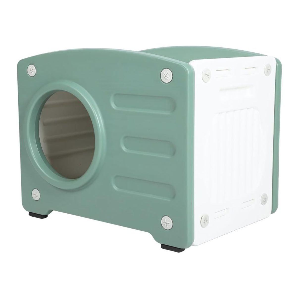 GENERICO - Casa Para Gatos De Pvc Extra Grande Verde Premium