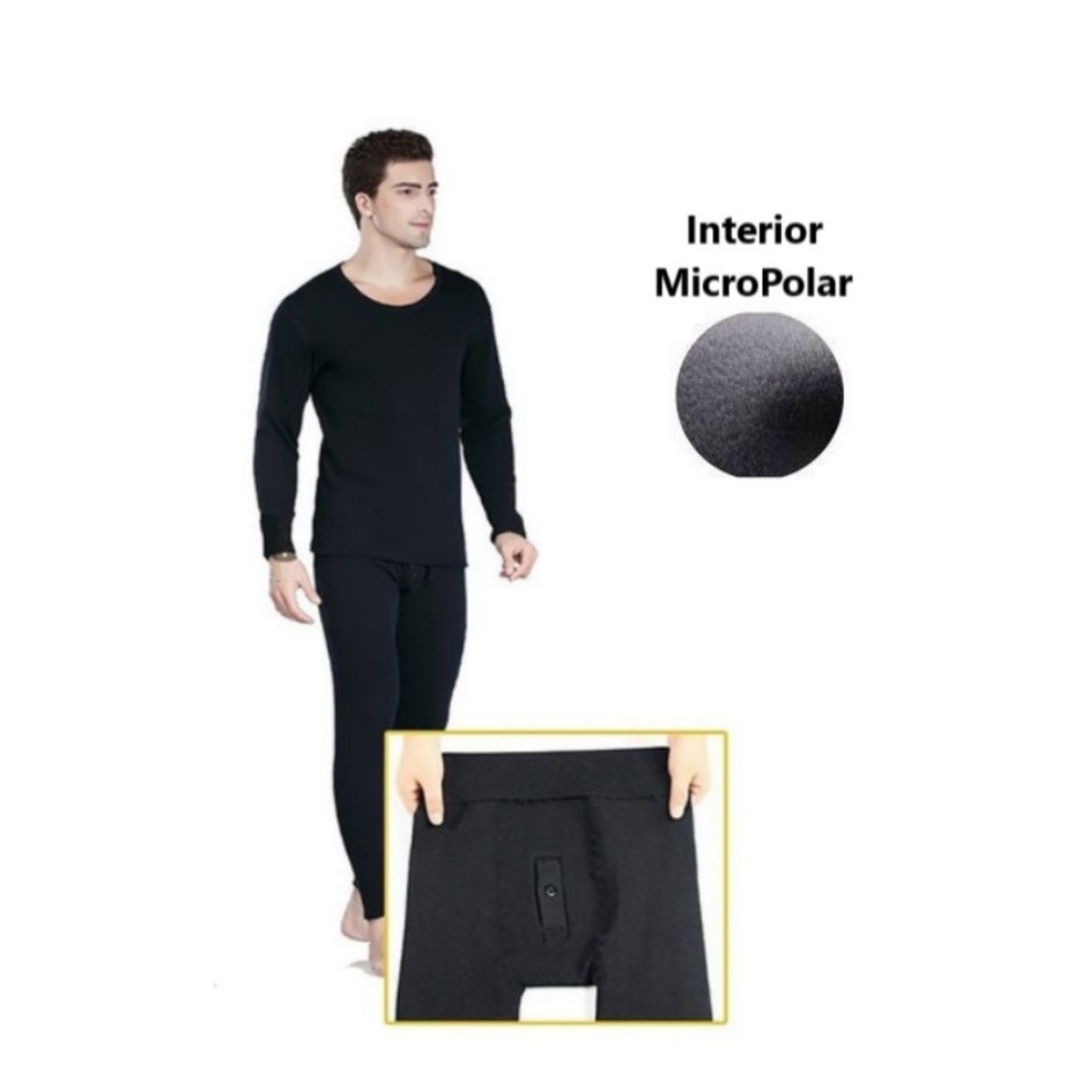 GENERICO - Pantalón Calentador Térmico Hombre Micro Polar