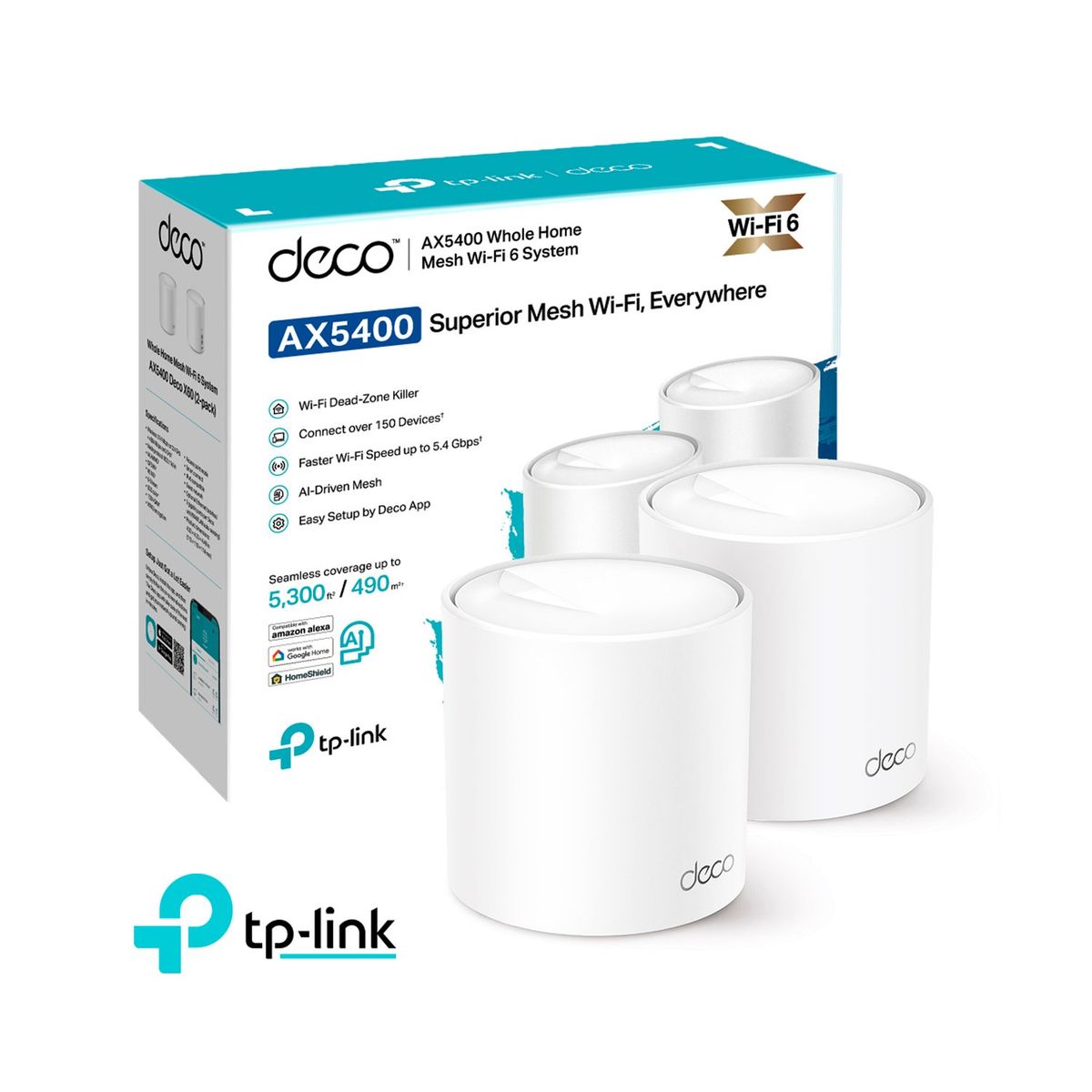TP LINK - Tp-Link Deco X60 2 Pack Mesh Sistema Wifi 6 AX5400