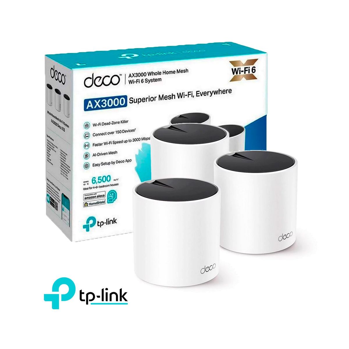 TP LINK - Tp-Link Deco X55 3 Pack Mesh Sistema Wifi 6 AX3000