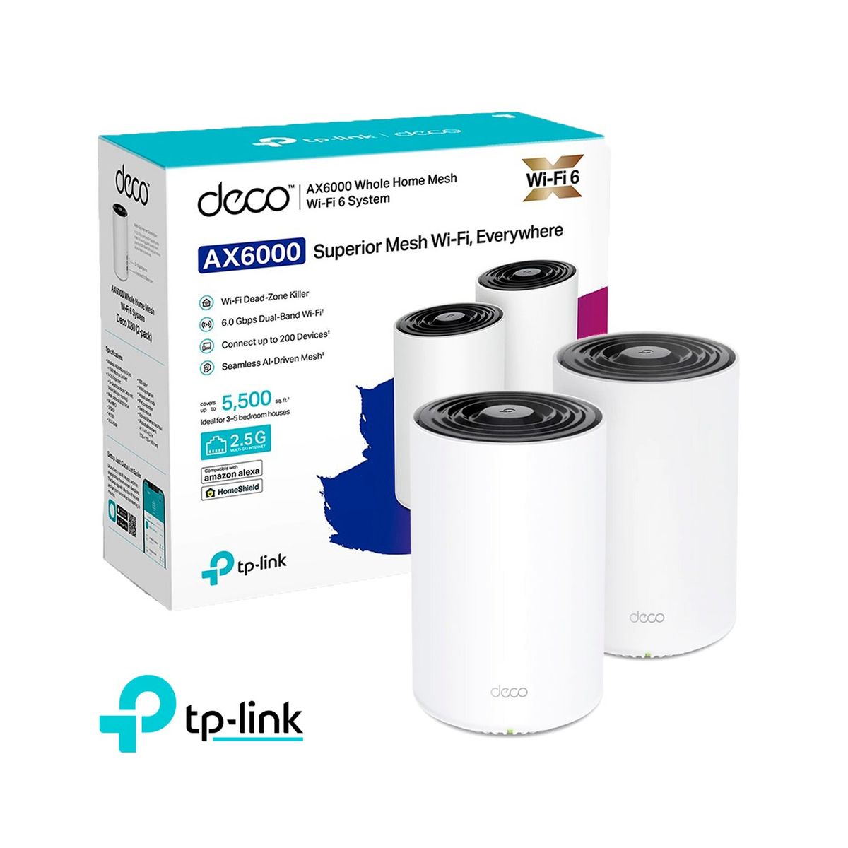 TP LINK - Tp-Link Deco X80 2 Pack Mesh Sistema Wifi 6 AX6000