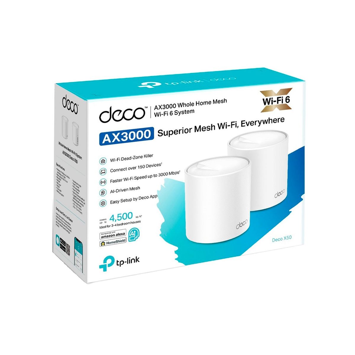 TP LINK - Tp-Link Deco X50 2 Pack Mesh Sistema Wifi 6 AX3000