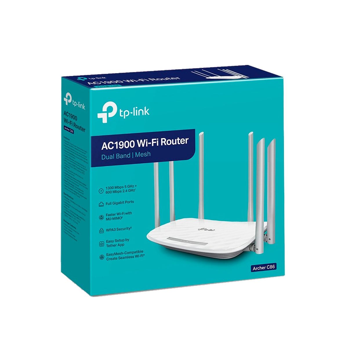 TP LINK - TP-Link Archer C86 Wi-Fi 5 Router Dual Band AC1900