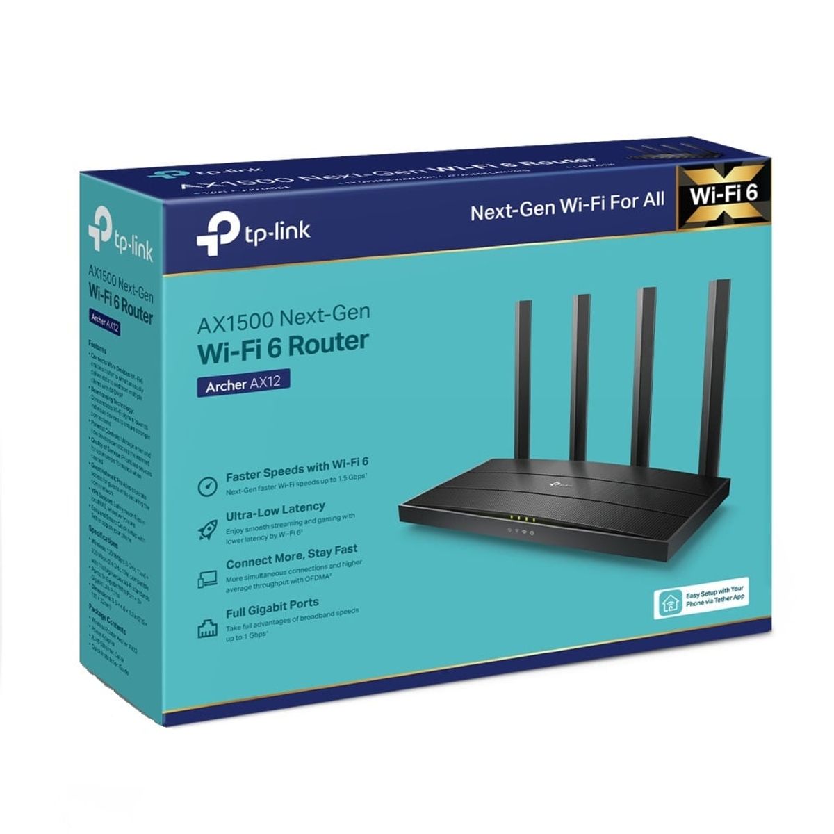 TP LINK - TP-Link Archer AX12 Wi-Fi 6 Router Dual Band AX1500