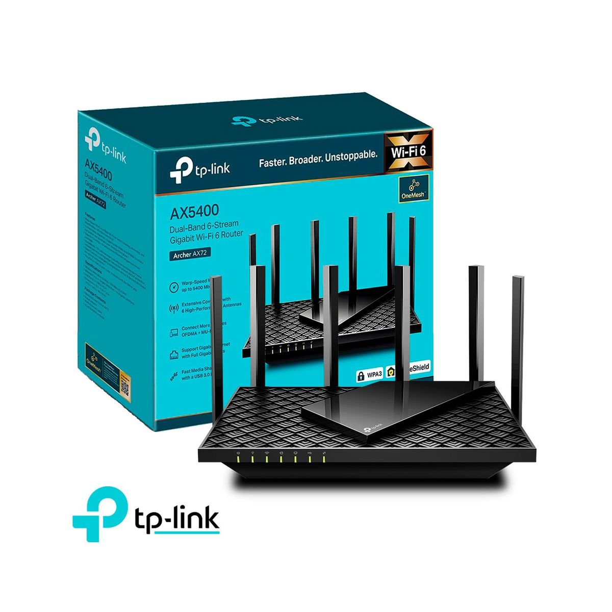 TP LINK - TP-Link Archer AX72 Wi-Fi 6 Router Dual Band AX5400
