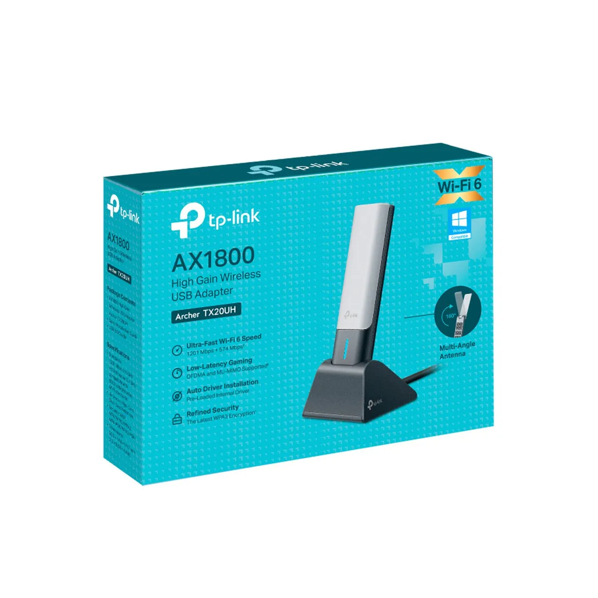 TP LINK - TP-Link Archer TX20UH Adaptador USB inalámbrico Wi-Fi 6 AX1800