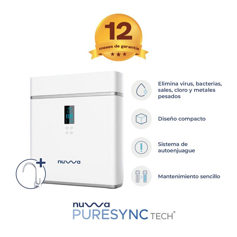 NUWA - Filtro Purificador de Agua Ósmosis Inversa Premium NUWA