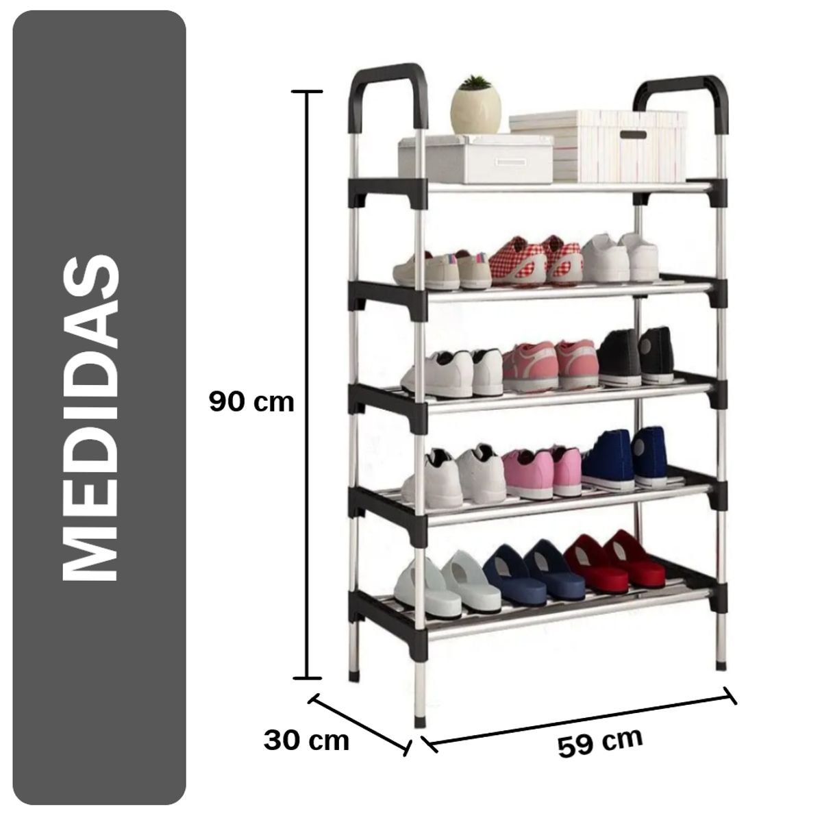 GENERICO - Organizador Estante Zapatero 5 Niveles