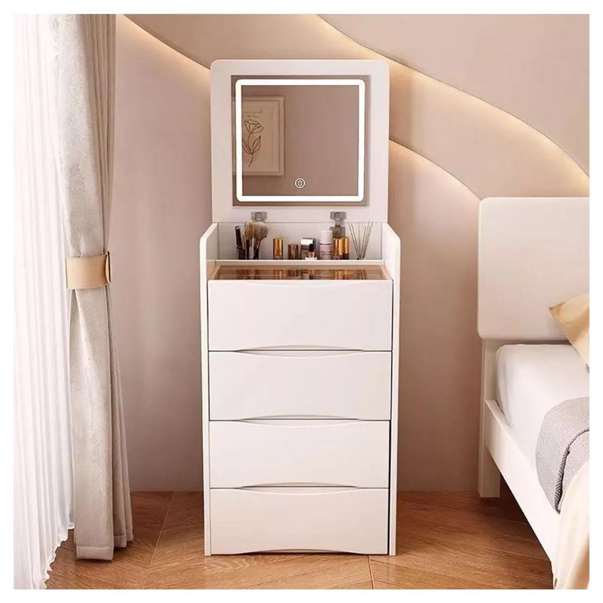 GENERICO - Tocador De Maquillaje Con Espejo Tipo Tapa Elegante WJY074J1