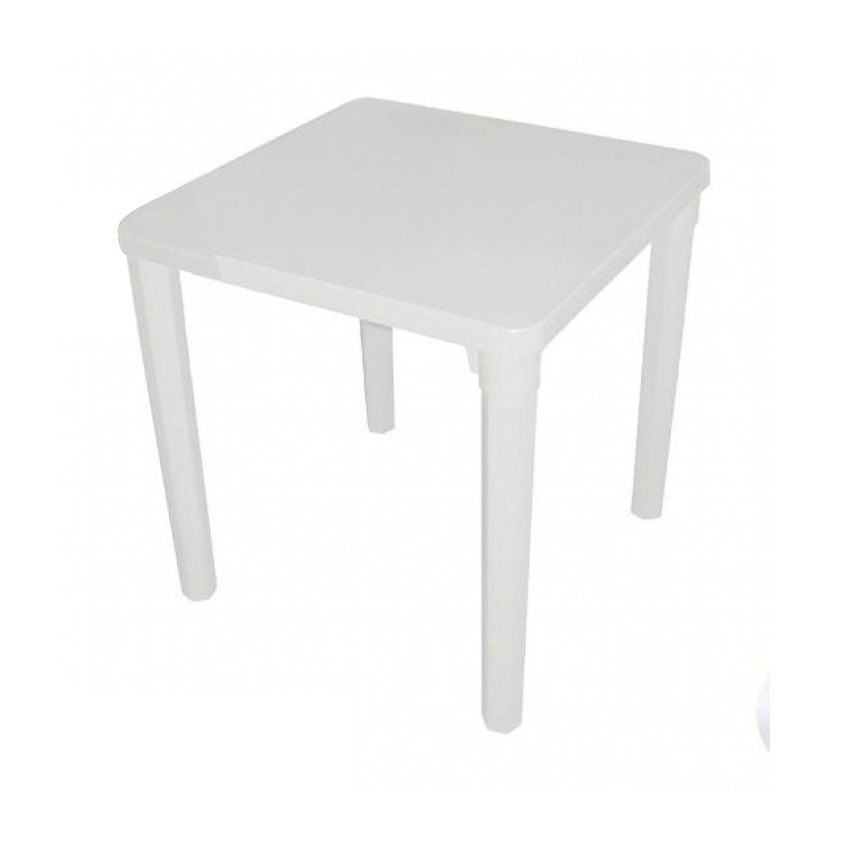 GENERICO - Mesa De Plástico Cuadrada Terraza Cocina Blanco