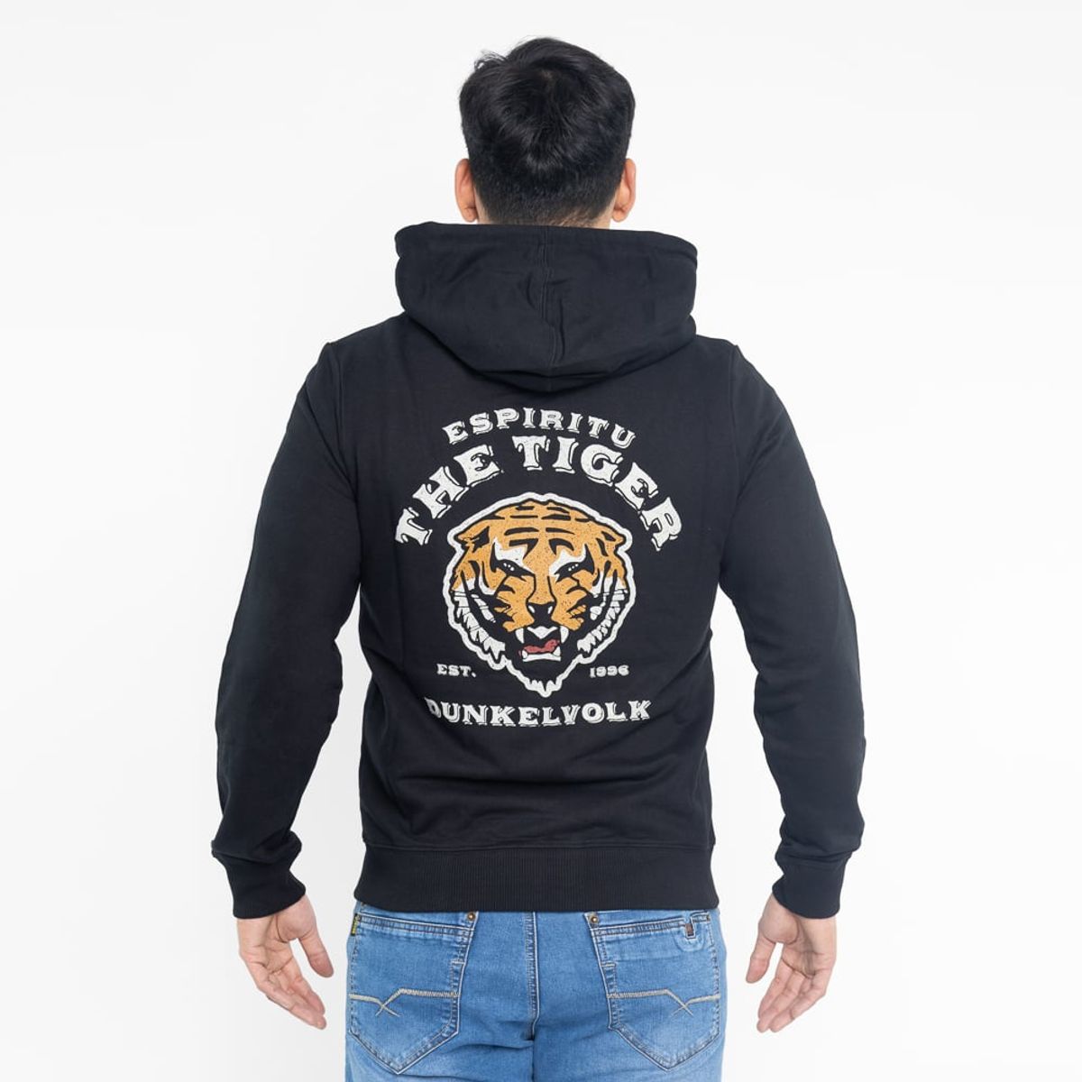 DUNKELVOLK - POLERA CI24ESPIRITU THE TIGER FT FRENCH TERRY - BLACK