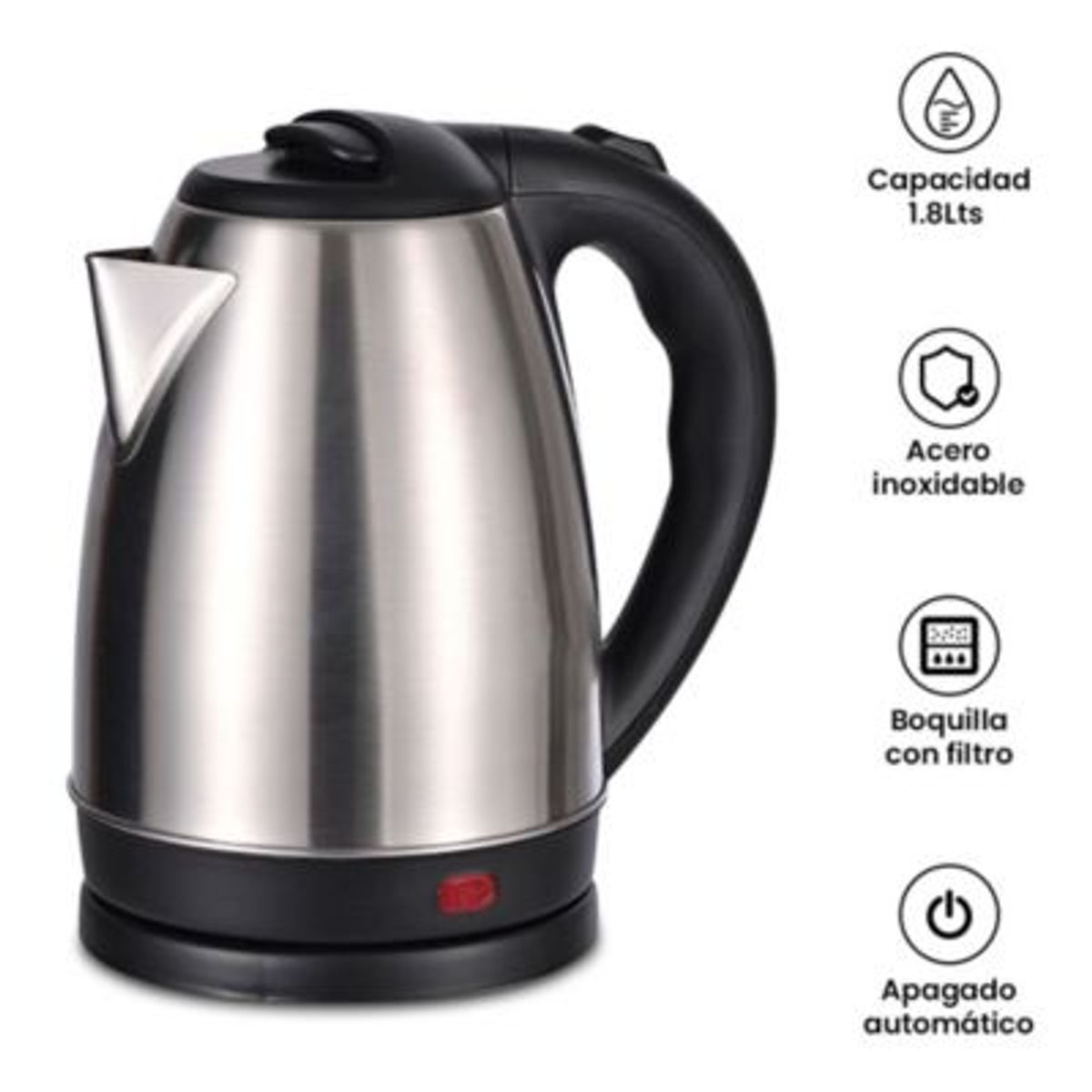 GENERICO - Hervidor  2 Litros Acero Inoxidable