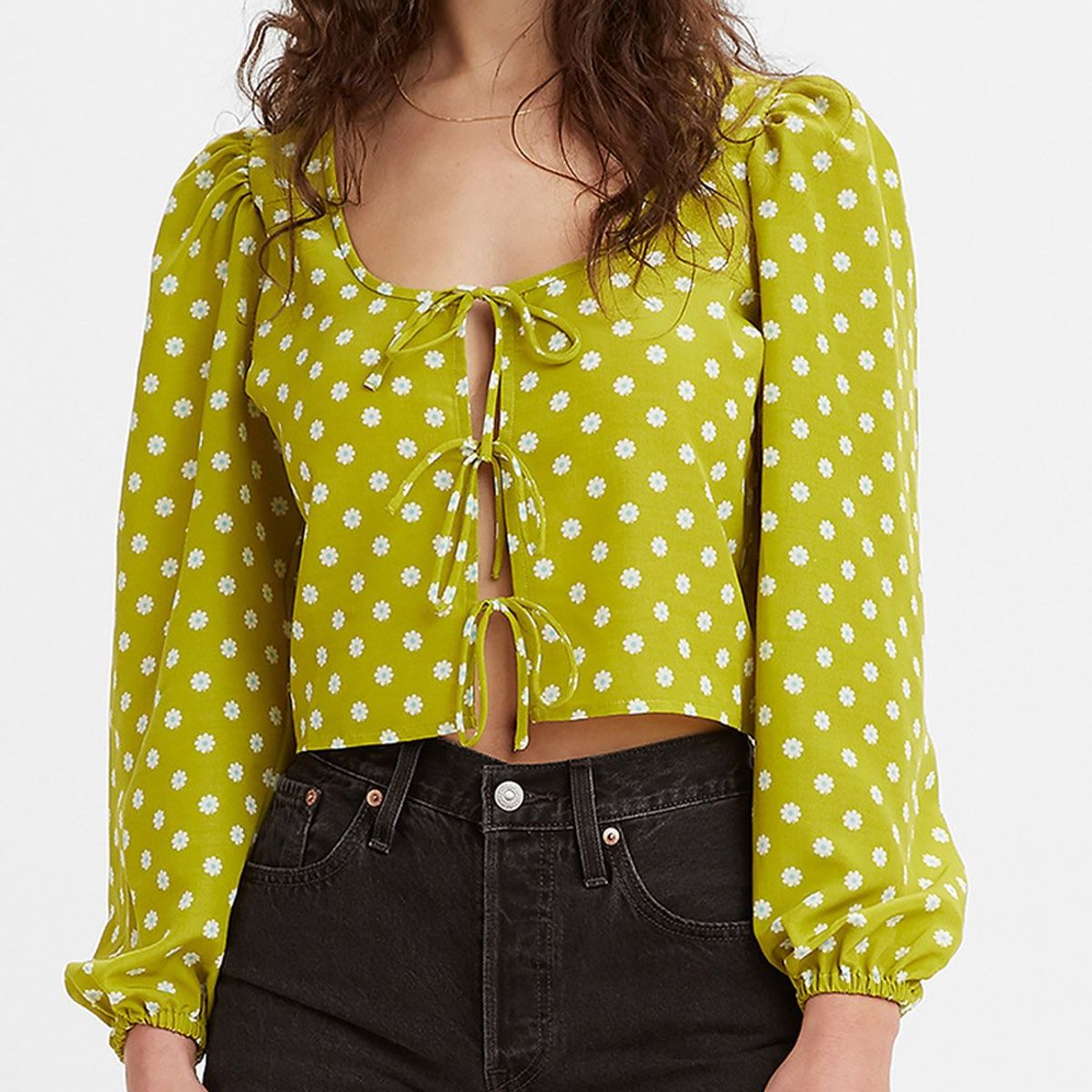 LEVIS - Blusa Mujer Gráfica Verde Levis