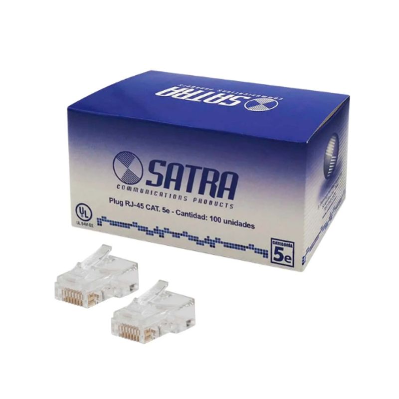 SATRA - Conector Plug RJ45 Cat 5e SATRA X 100 Und