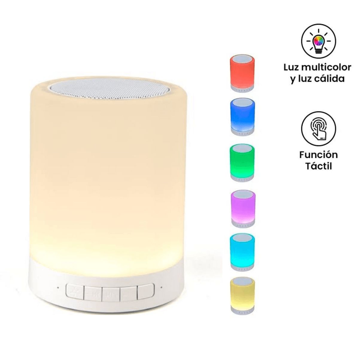 INSPIRA MARKET - Lámpara Parlante Touch Inteligente con Bluetooth