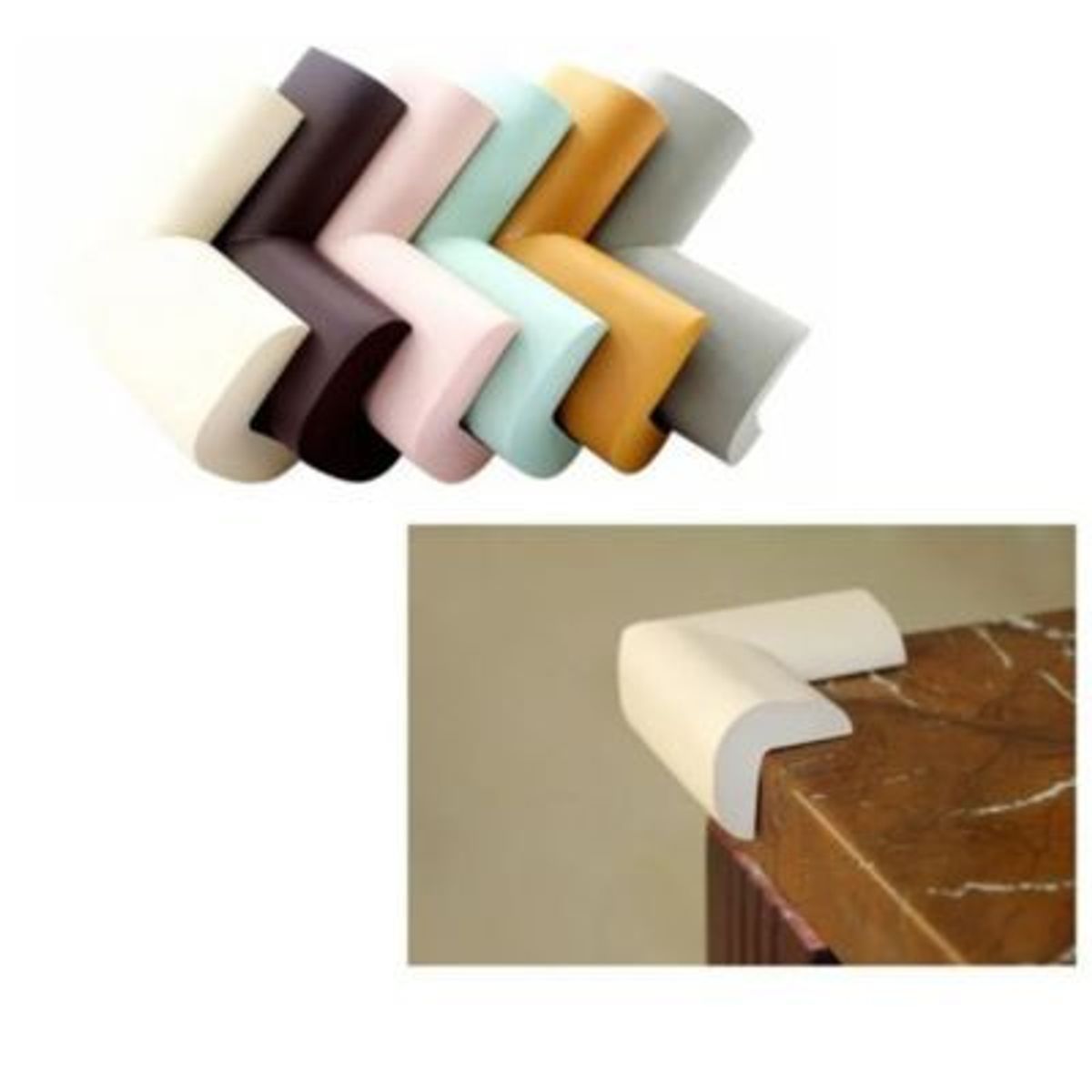 GENERICO - Protector de Esquinas Antigolpes 4 Unid. para Muebles-Rosa