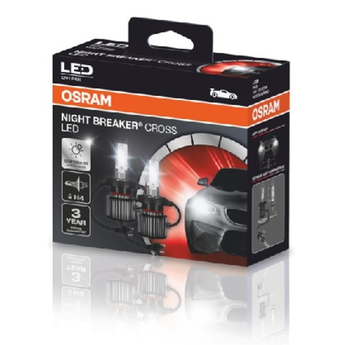 OSRAM - Foco Led H4 Osram Night Breaker Cross