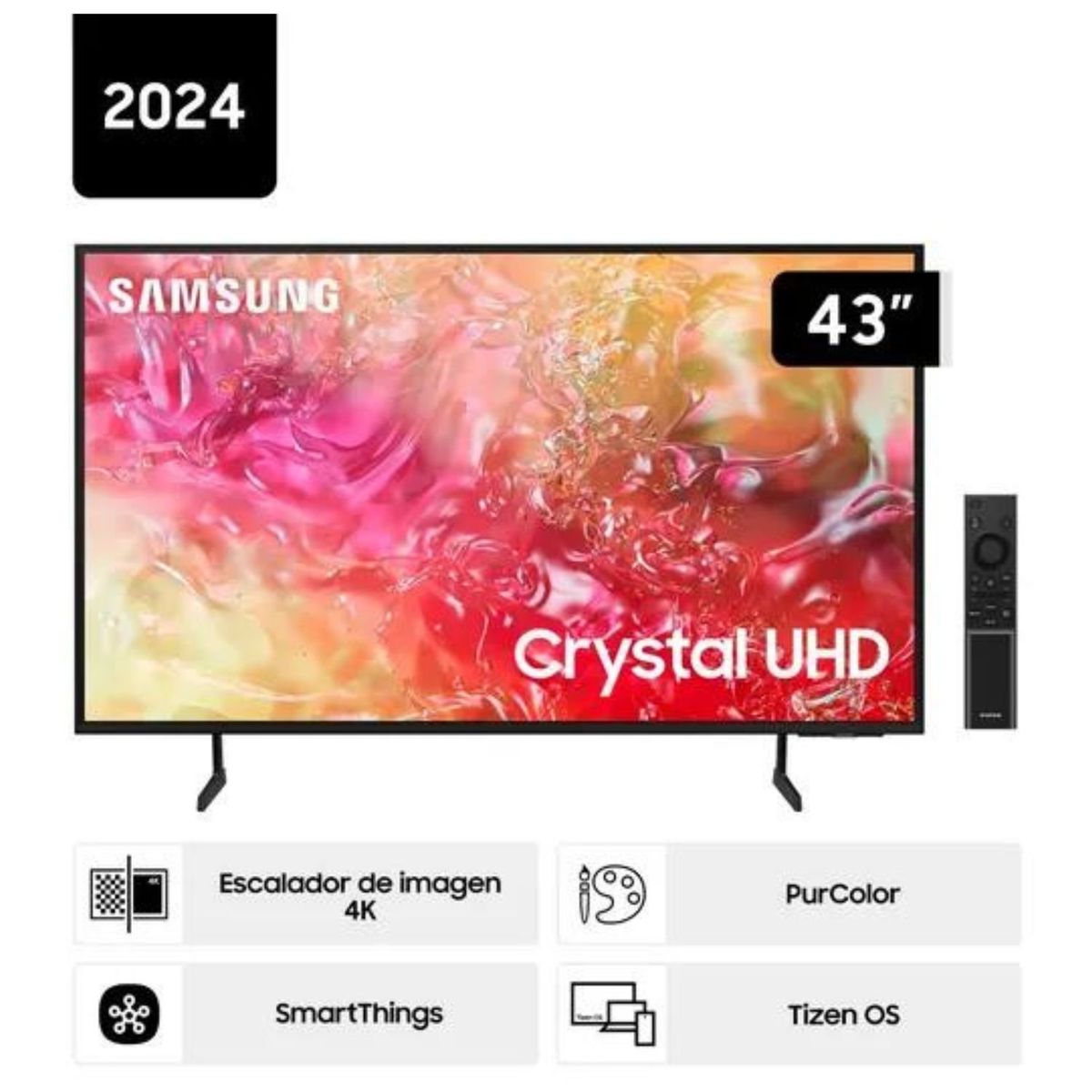 SAMSUNG - Televisor Samsung UN43DU7000GXPE Smart TV 43 Crystal UHD 4K
