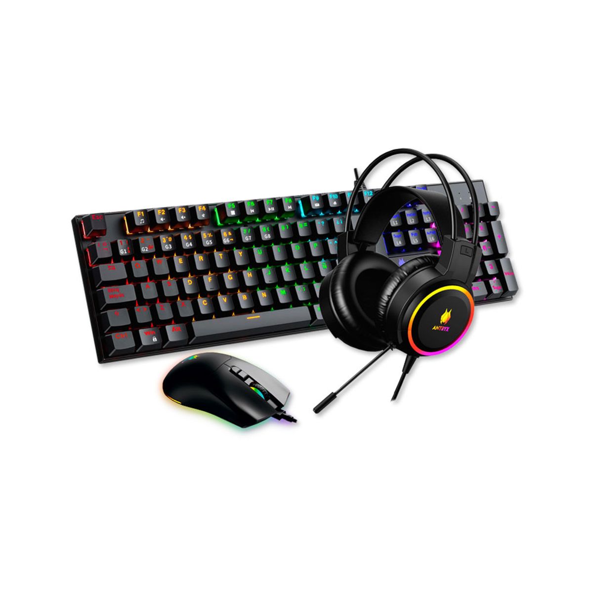ANTRYX - KIT GAMING ANTRYX GC-3100 X3 BLACK TECLADO SWITCH