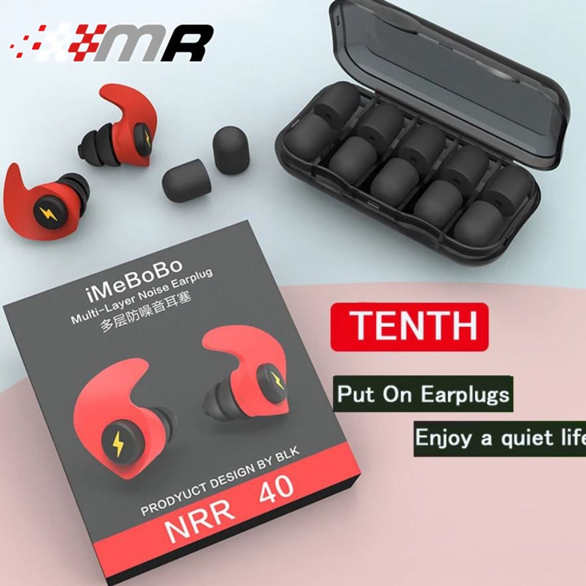 GENERICO - TAPONES PARA LOS OIDOS + 5 PARES DE REPUESTO CON ESTUCHE