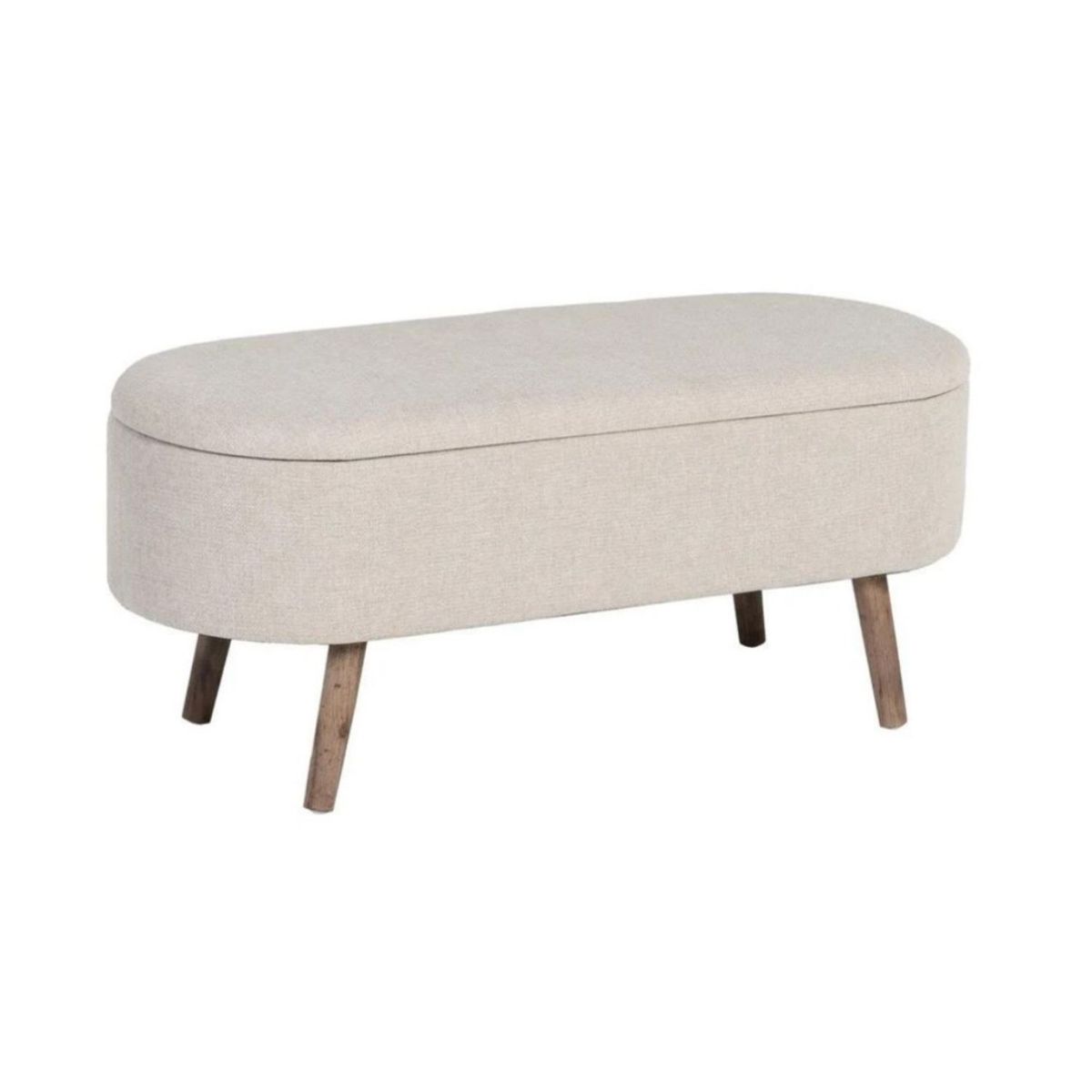 GENERICO - Banqueta Baúl Olivar Blanco Decoban Hogar