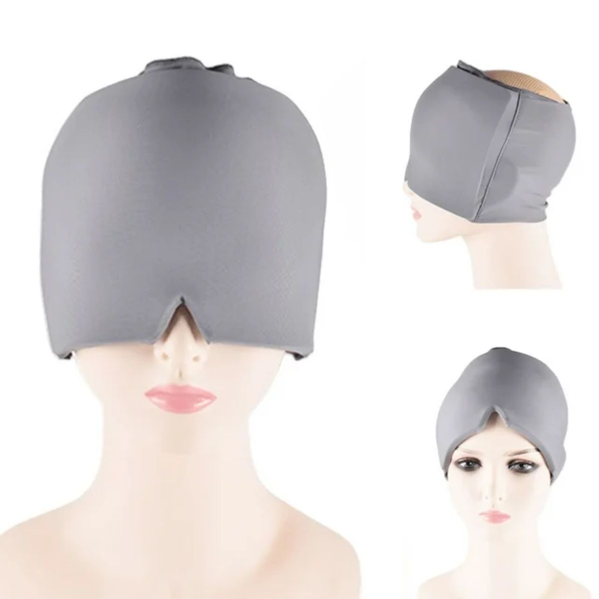 IMPORTADO MC - Gorro Terapéutico Estirable De Alivio De Migraña - Plomo