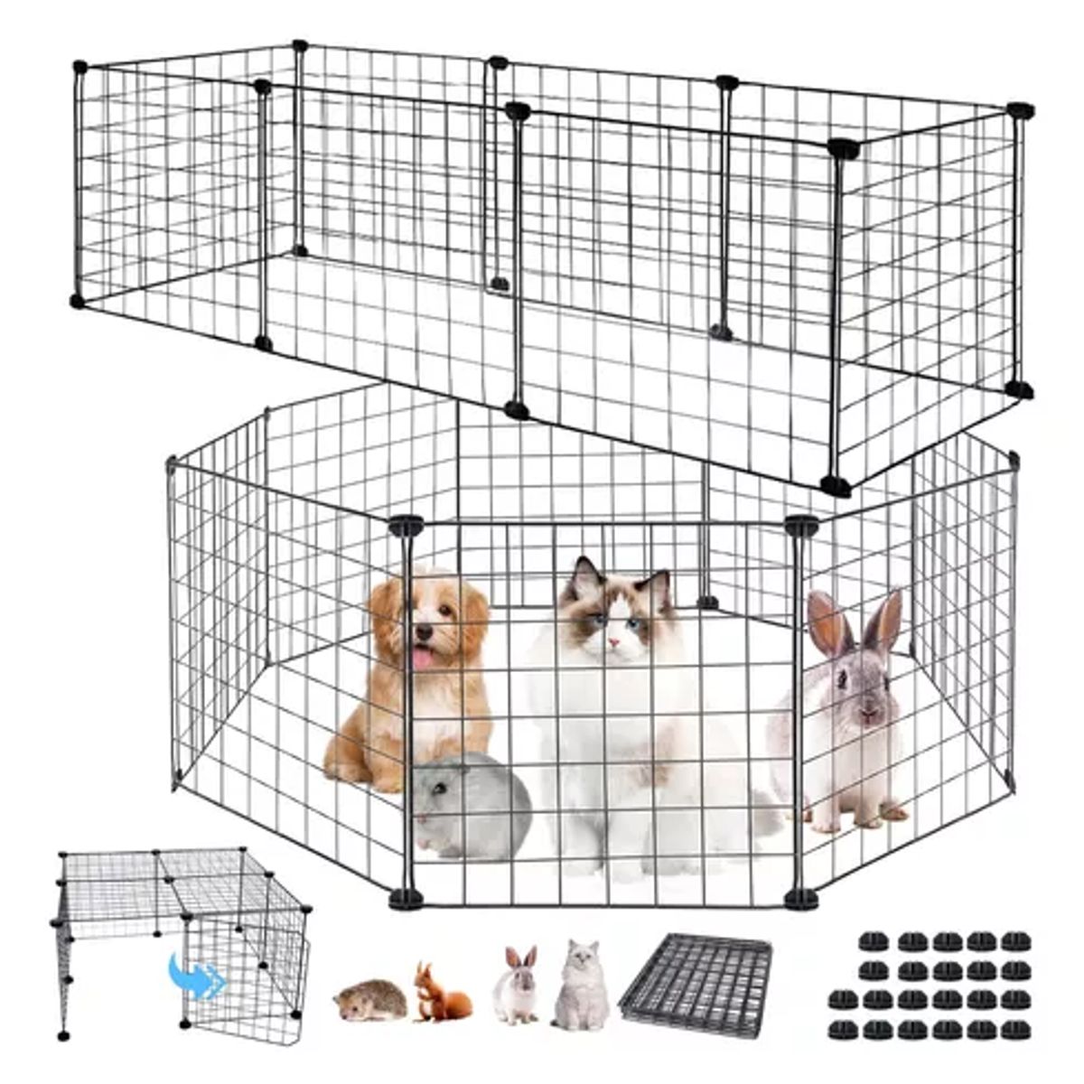 GENERICO - Rejilla cerco corral para mascota hogar - Blanco