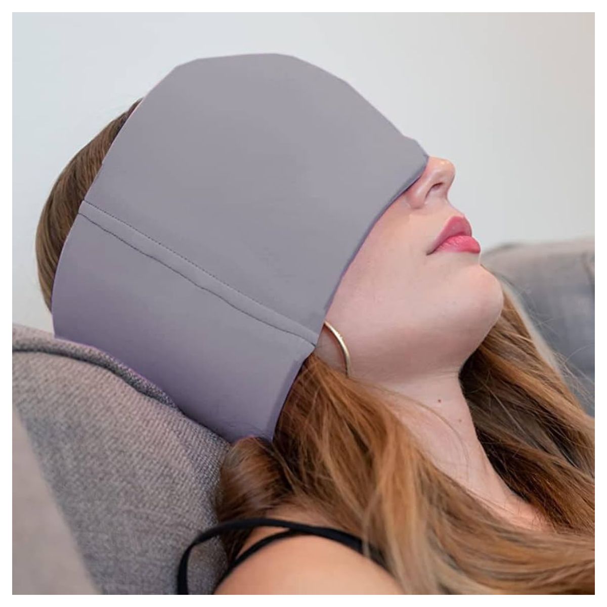 GENERICO - Gorro Terapéutico Para Migrañas y Dolores De Cabeza - Plomo