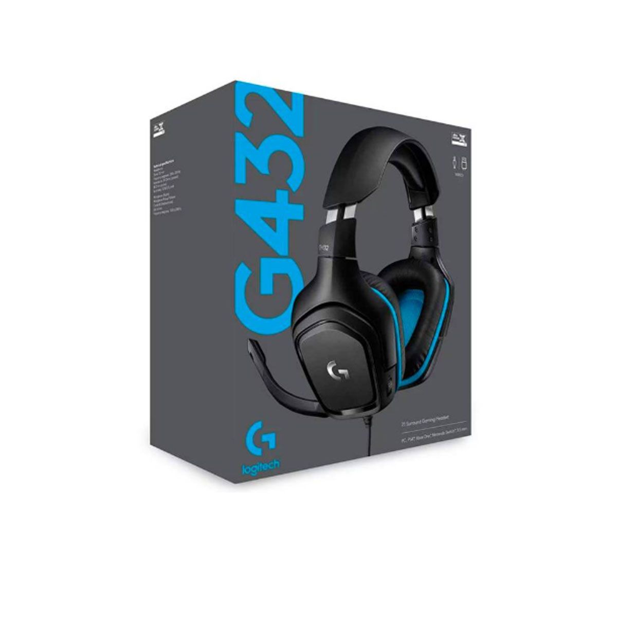 LOGITECH - Audifono CMicrofono Logitech G432 Negro