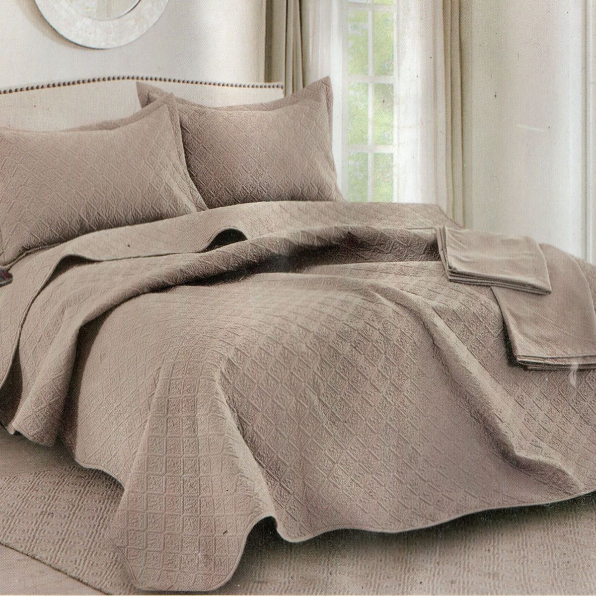 MINGDA - Set de Cubrecama + Juego de sabanas + fundas  2 Pz 100% Garantizado