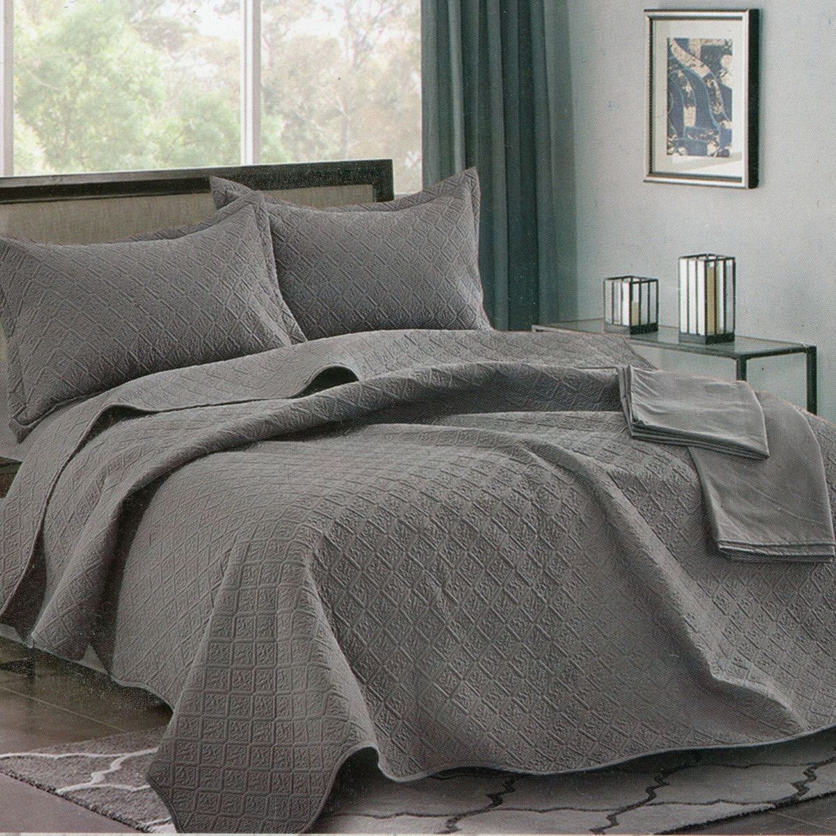 MINGDA - Set de Cubrecama + Juego de sabanas + fundas  2 Pz 100% Garantizado