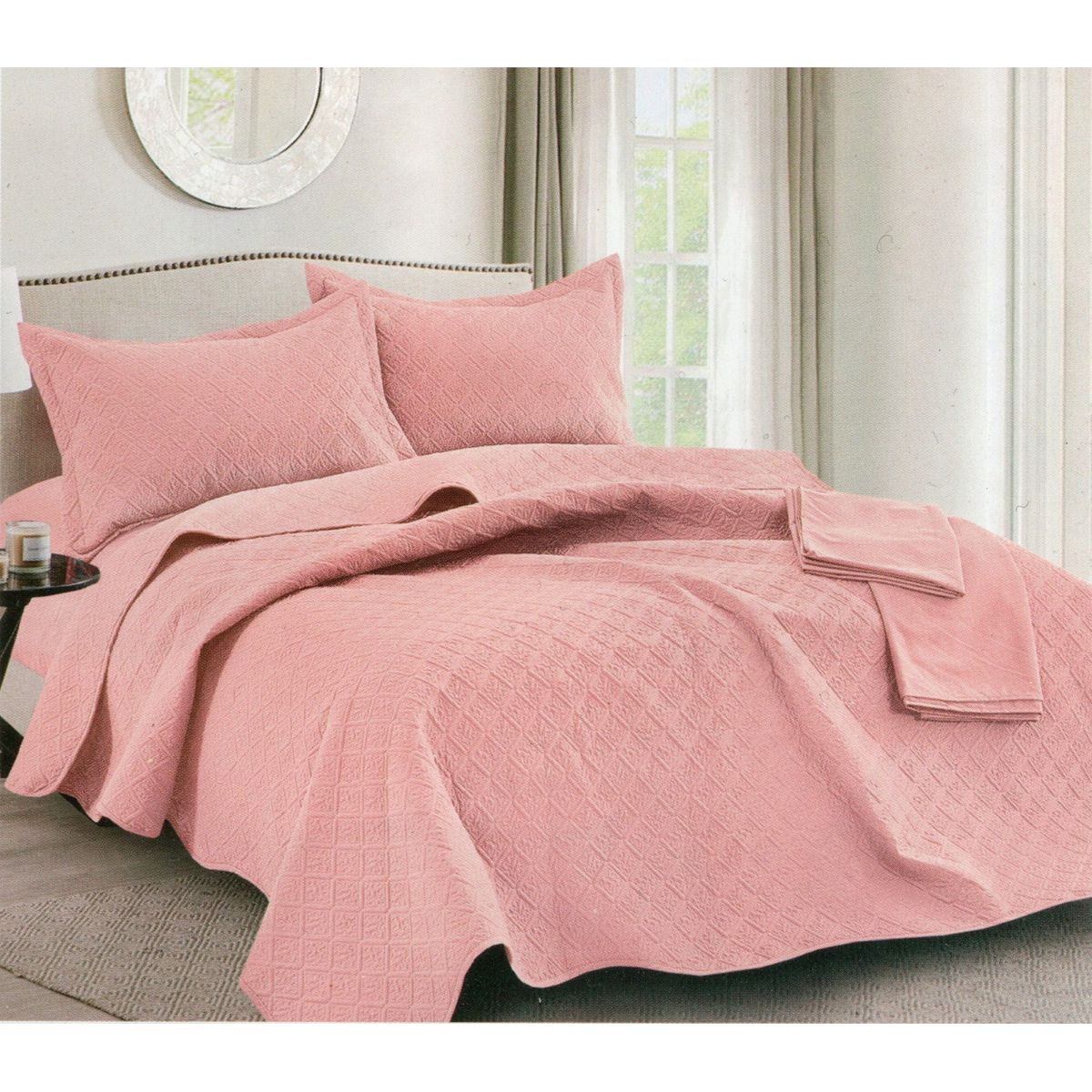 MINGDA - Set de Cubrecama + Juego de sabanas + fundas  2 Pz 100% Garantizado