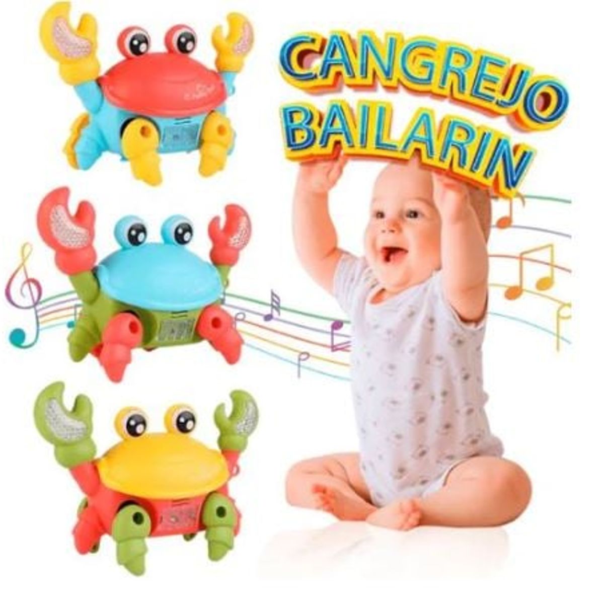 GENERICO - Cangrejo Bailarín con Luces y Sonidos Multicolor