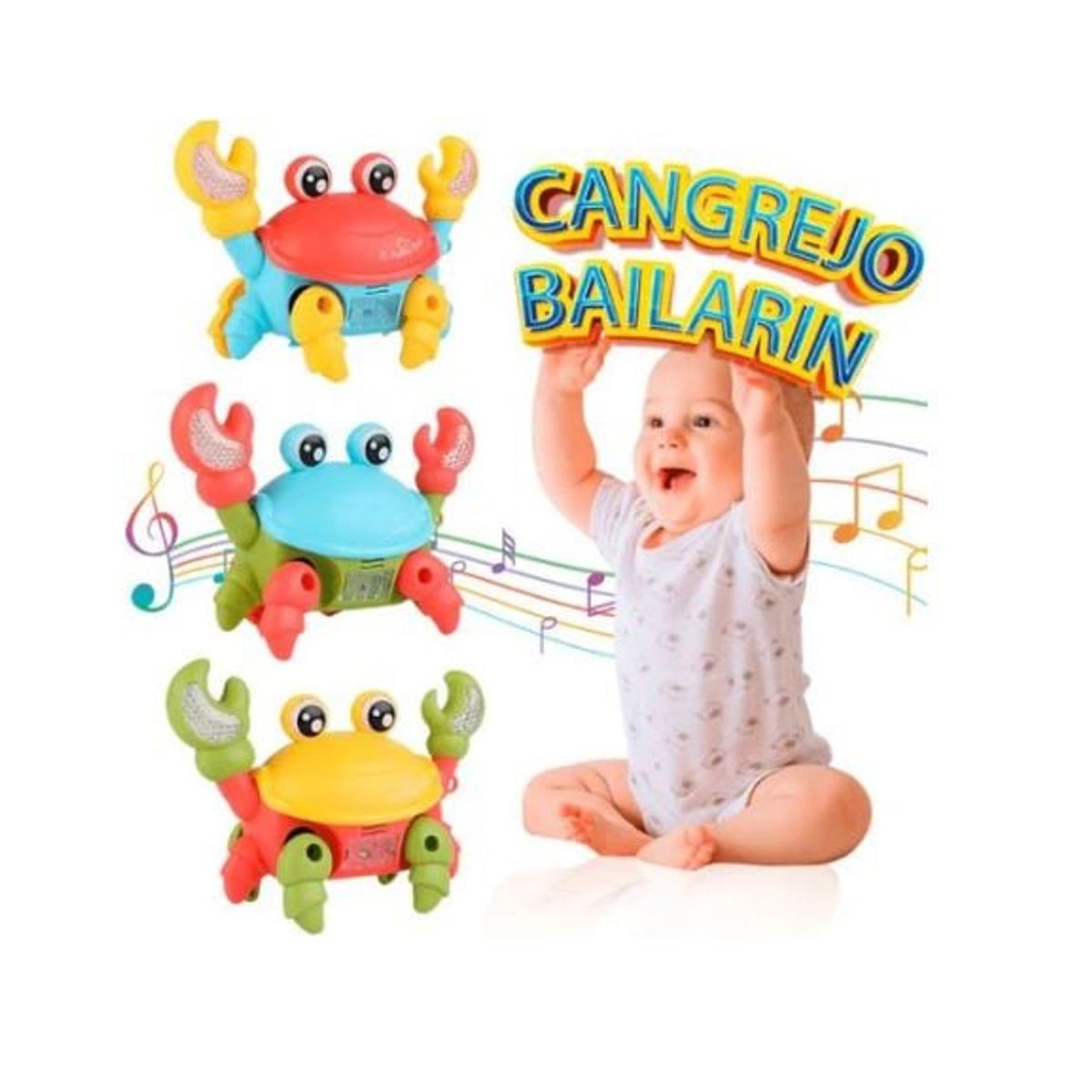 GENERICO - Cangrejo Bailarín con Luces y Sonidos Multicolor