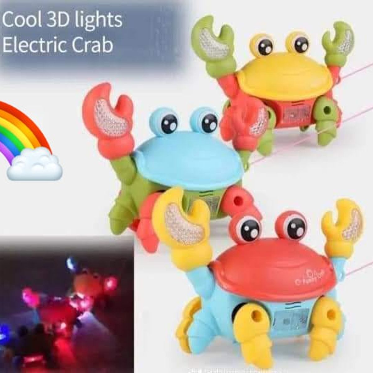 GENERICO - Cangrejo Bailarín con Luces y Sonidos Multicolor