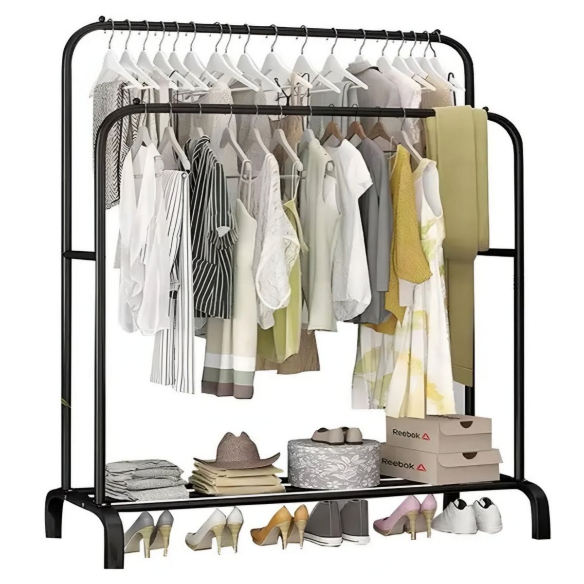 GENERICO - Perchero organizador de ropa con base Negro