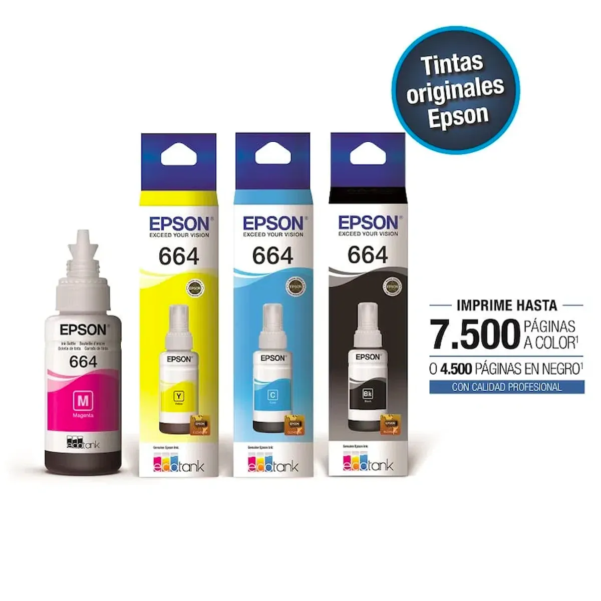 EPSON - KIT DE 4 TINTAS EPSON 664