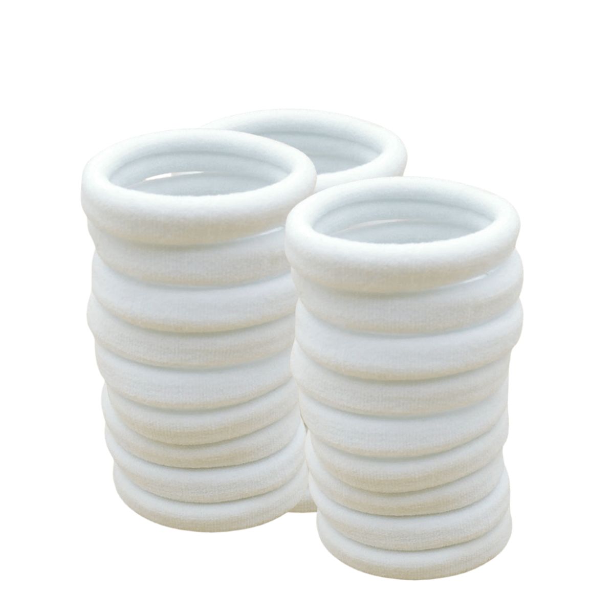 AFRODITA - Pack x 72 Ligas Blancas Resistentes Para El Cabello