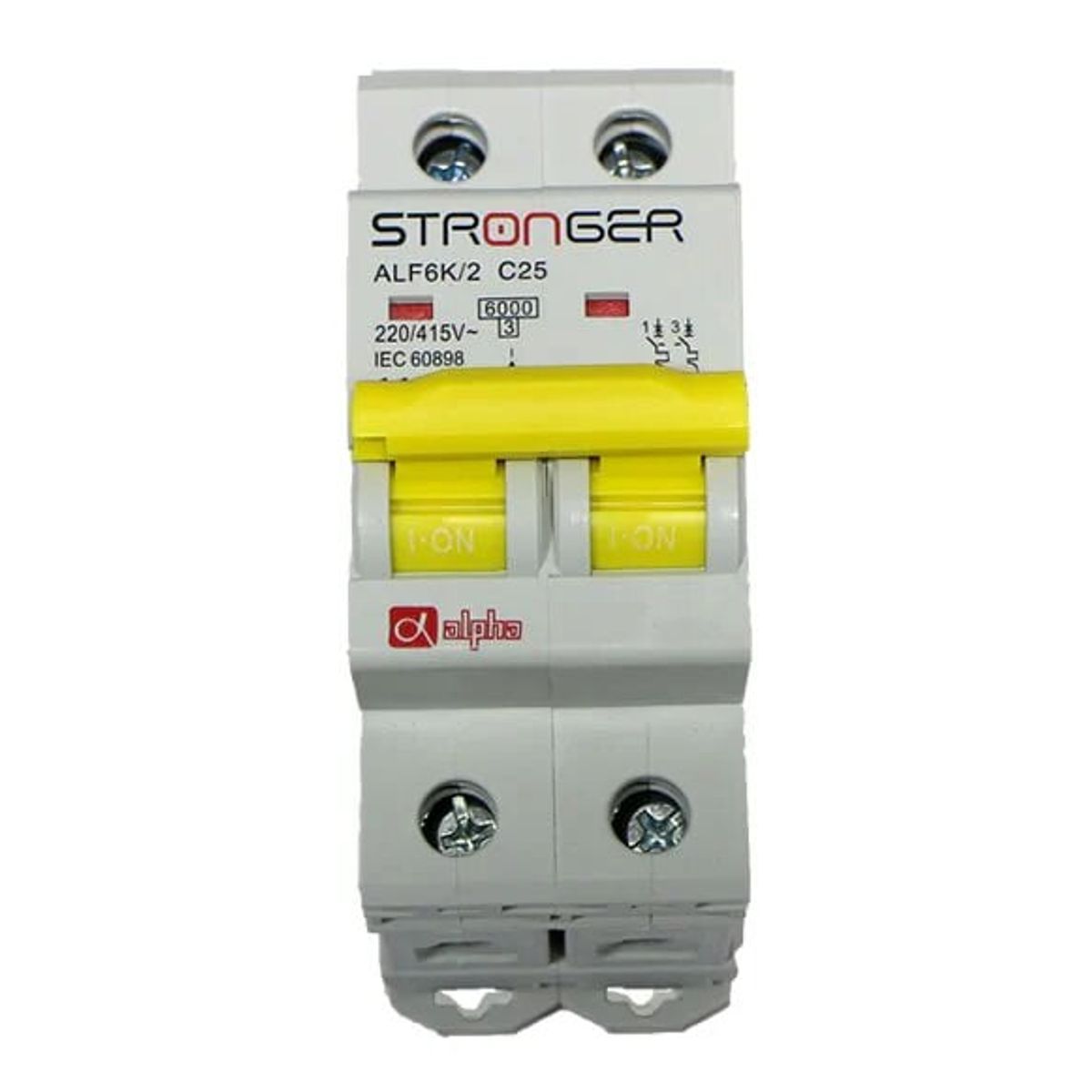 NACIONAL - INTERRUPTOR TERMICO 2 X 32 AMP ALPHA  STRONGER 6KA 220V/415V