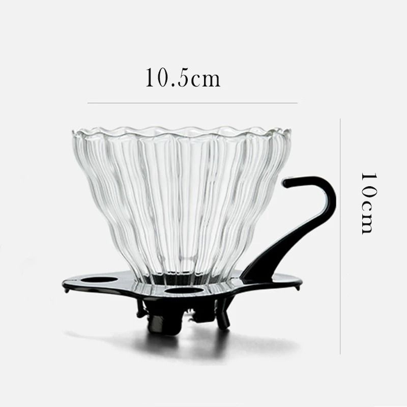 GENERICO - Dripper V60 de vidrio borosilicato Tamaño 02