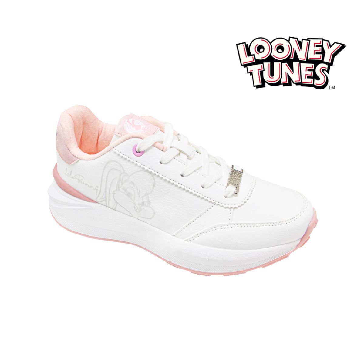 SNOOPY - Zapatillas Looney Tunes Urbanas Blancas Mujer Lola Bunny