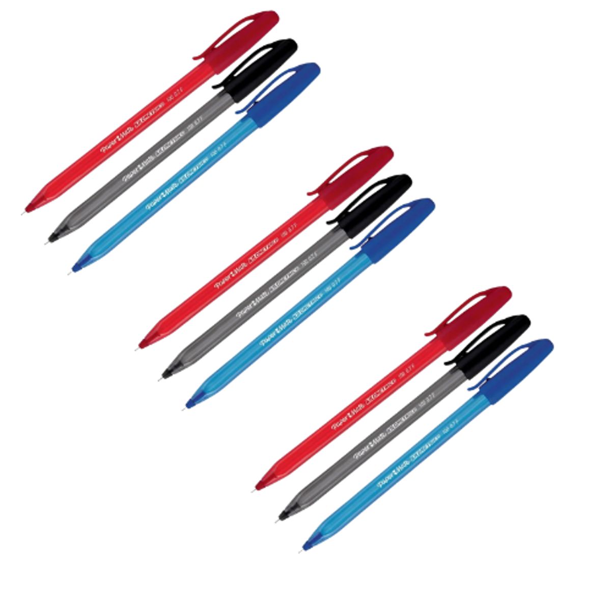 PAPER MATE - Bolígrafo Paper Mate Kilométrico Inkjoy punta fina x3