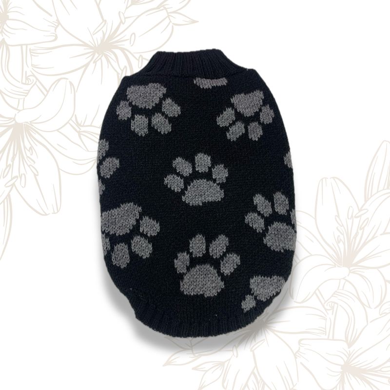 GENERICO - Ropa para perros - Chompa tejida negra - Talla 1
